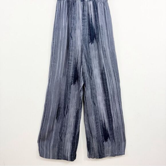 Soma Wknd Rayon Challis Bra Jumpsuit in Blue Ombre Vertical Stripe - Picture 8 of 16